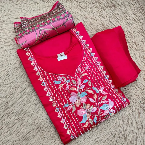 Vatican Silk Shimmer Top Bottom & Dupatta Set|TS2021
